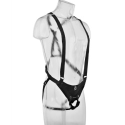 King Cock - Strap-On Avec Gode Creux 28 Cm Et Sangles Couleur Chaine